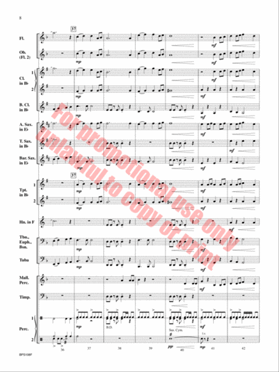 Night Fury Night Fury Concert Band scores gallery preview page 9