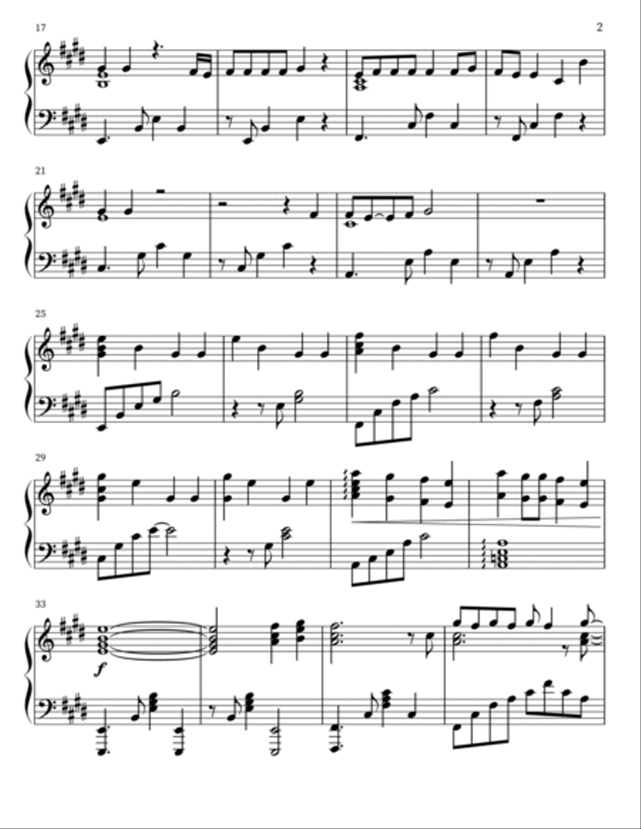 Wonder Wonder Piano Solo scores gallery preview page 2