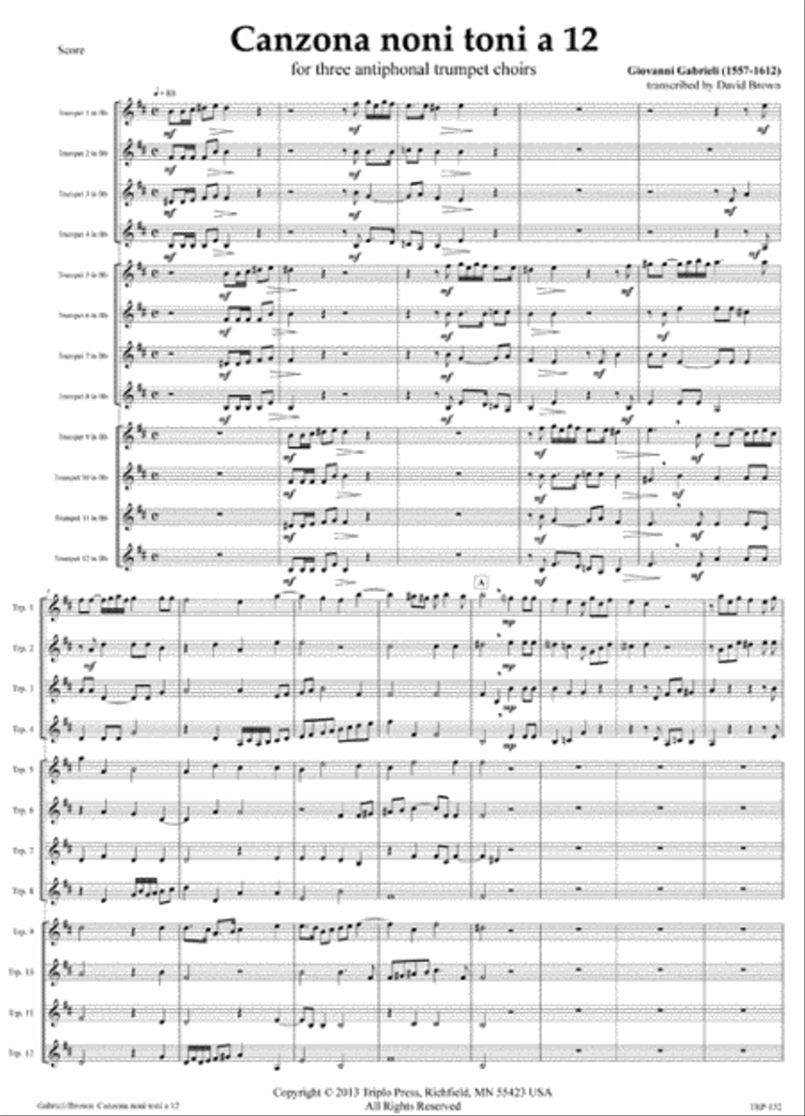 Canzona noni toni a 12 Small Ensemble scores gallery preview page 2