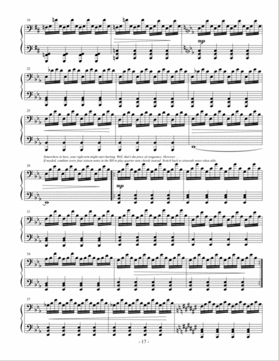 Prelude in B minor: Vengeance Piano Solo scores gallery preview page 3