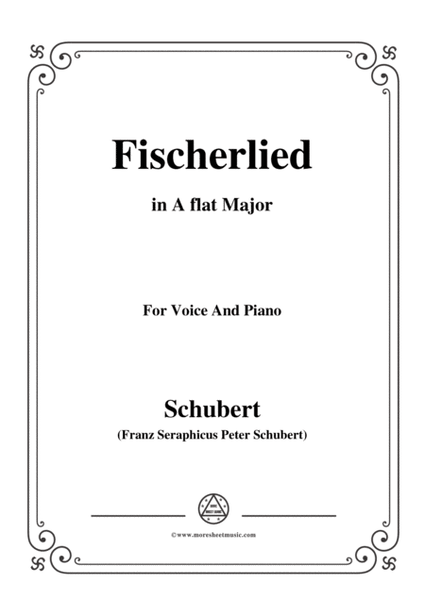 Schubert-Fischerlied (Version I),in A flat Major,for Voice and Piano image number null