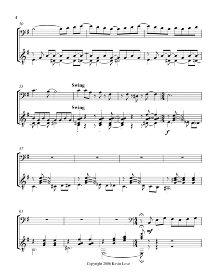 A Love Song for Cello and Guitar - Score and Parts String Duet scores gallery preview page 4