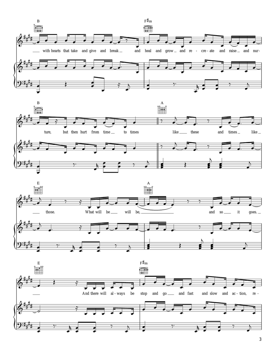 Times Like These Piano, Vocal, Guitar scores gallery preview page 3