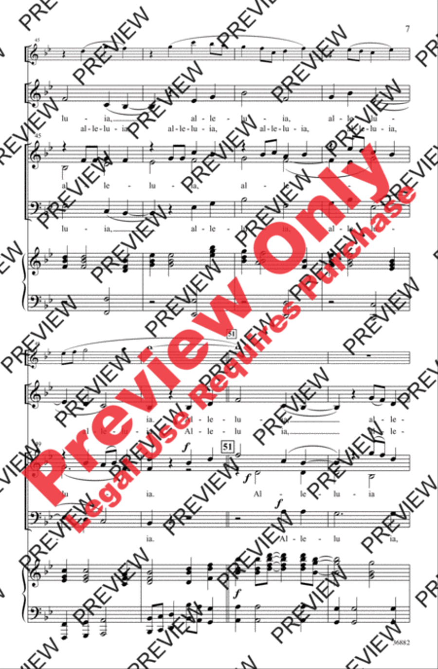 A Repeating Alleluia 3-Part scores gallery preview page 7