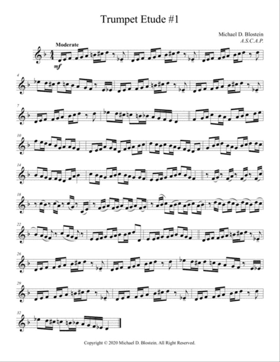 Etudes for the Developing Trumpet Player Trumpet Solo scores gallery preview page 5
