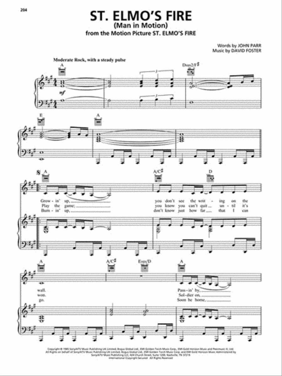 Best Movie Soundtrack Songs Ever Piano, Vocal, Guitar scores gallery preview page 3