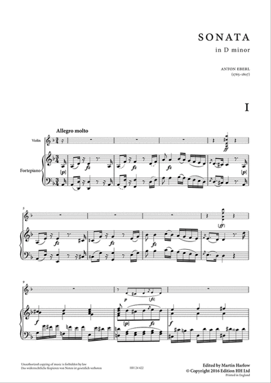 Sonata in D minor, Op. 14 Violin Solo scores gallery preview page 2