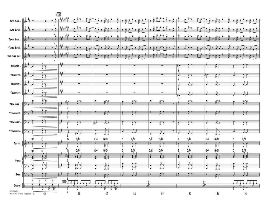 We're All In This Together (from High School Musical) - Full Score Jazz Ensemble scores gallery preview page 5