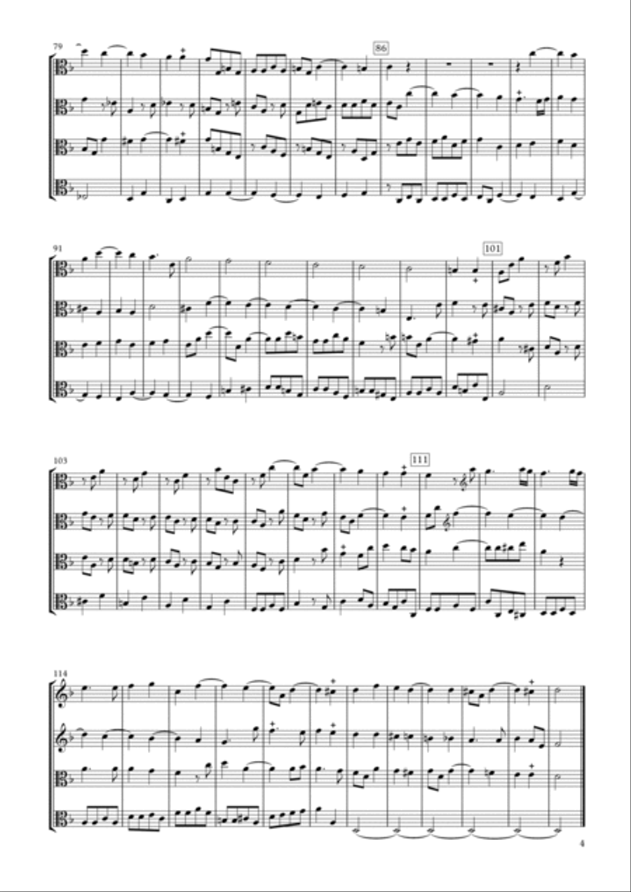 Sonata Op.34-5 for Four Violas Viola Solo scores gallery preview page 4