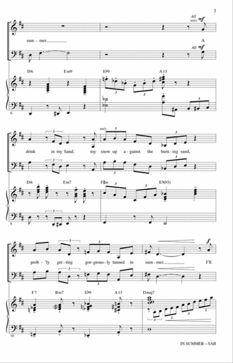 In Summer In Summer 3-Part scores gallery preview page 3