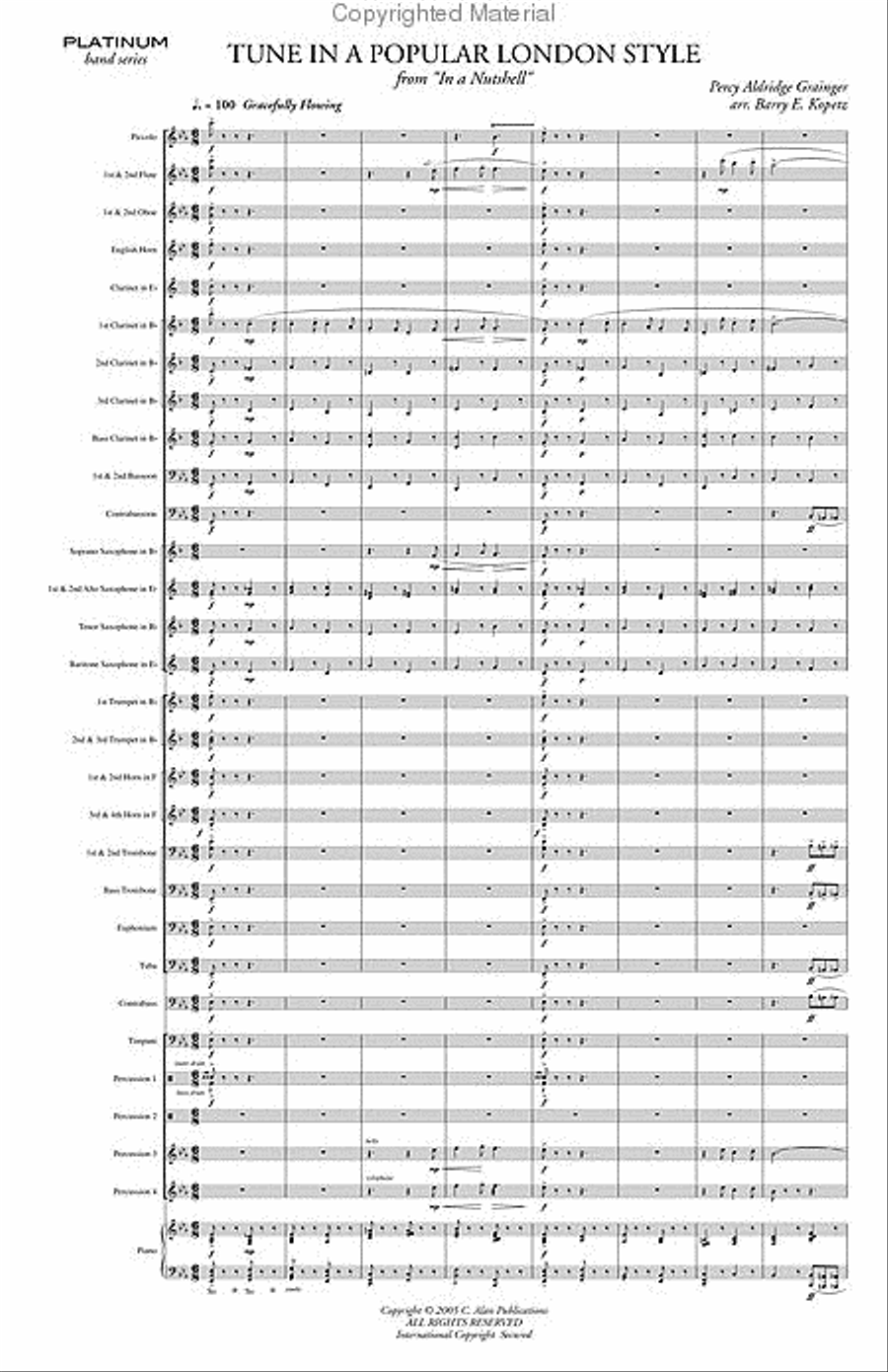Tune in a Popular London Style Concert Band scores gallery preview page 2