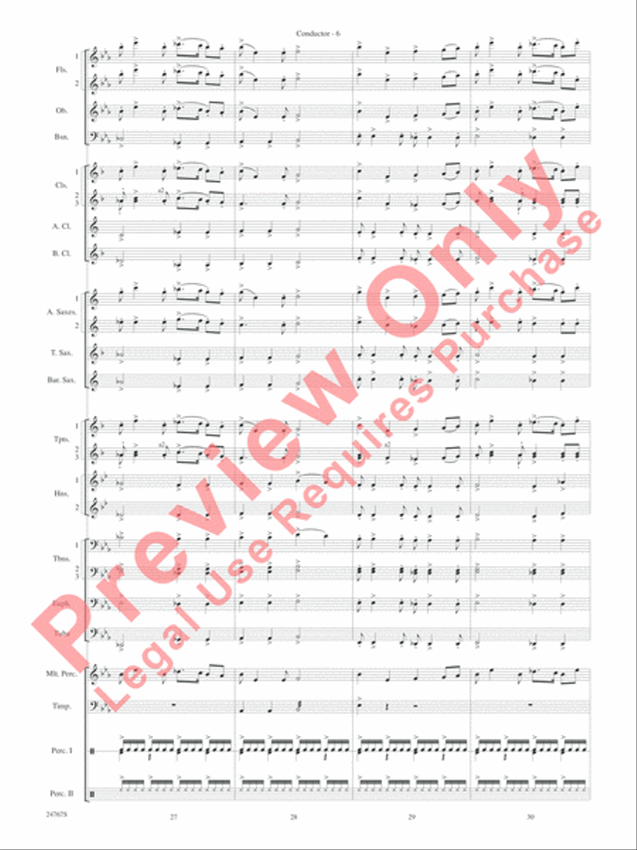 Rails West! (A Tale of the Odessa Puddle Jumper) Concert Band scores gallery preview page 9