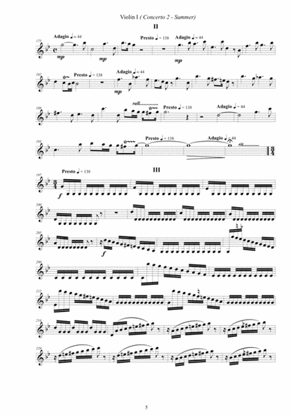 Concerto No.2 in G minor Op.8 Summer RV 315 for String Quartet image number null
