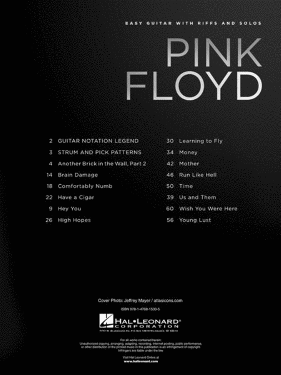 Pink Floyd Guitar Tablature scores gallery preview page 4