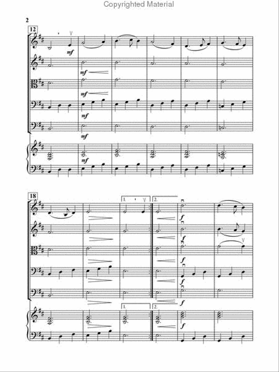 Greensleeves Theme String Orchestra scores gallery preview page 3