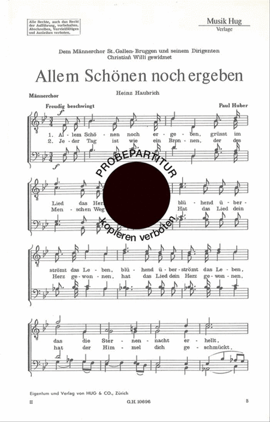 Allem schonen noch ergeben Men's Choir scores gallery preview page 1