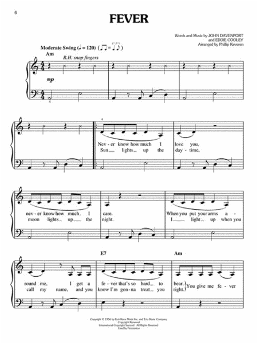 Pop Gems of the '50s Easy Piano scores gallery preview page 2