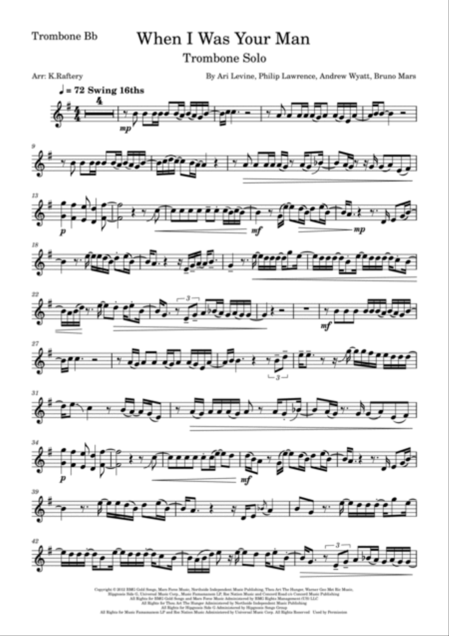 When I Was Your Man Piano scores gallery preview page 3
