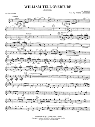William Tell Overture: 1st B-flat Clarinet