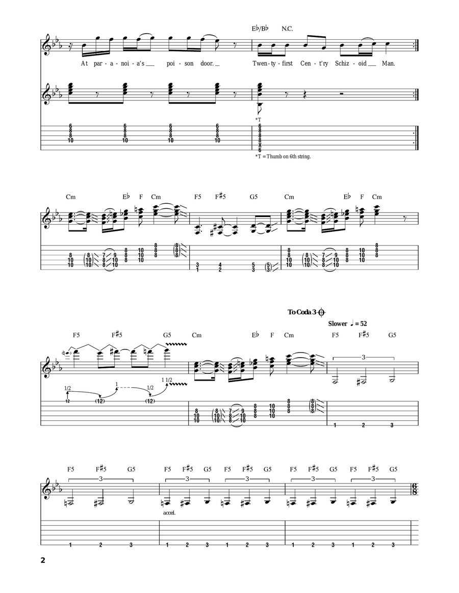 21st Century Schizoid Man Acoustic Guitar scores gallery preview page 2