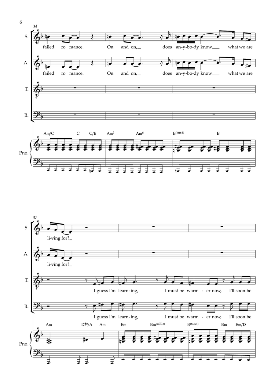 The Show Must Go On 4-Part scores gallery preview page 6