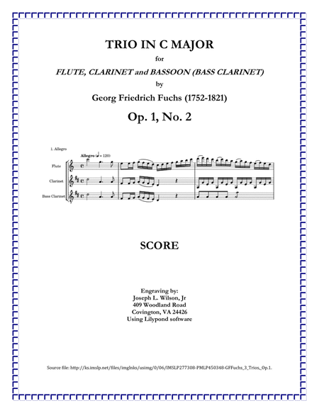 Fuchs Trio in C Major for Flute, Clarinet and Bass Clarinet, Op. 1, No. 2 image number null