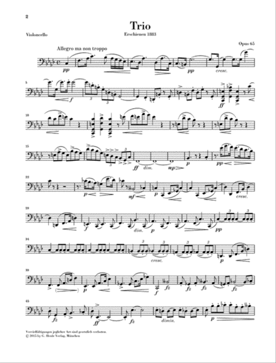 Piano Trio No. 3 in F minor, Op. 65 Piano Trio scores gallery preview page 4