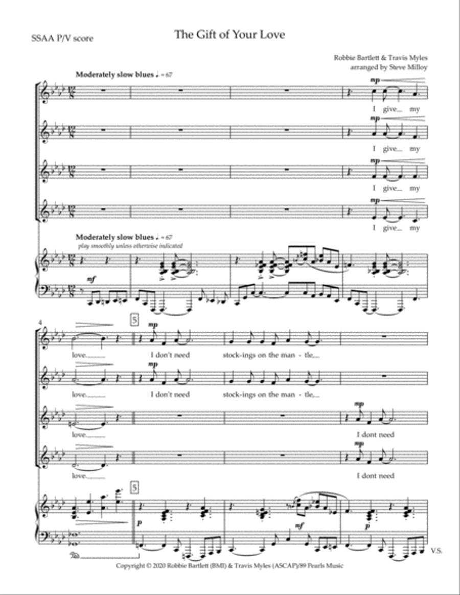 The Gift of Your Love SSA scores gallery preview page 1