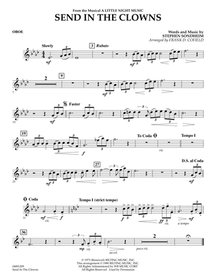 Book cover for Send in the Clowns (from A Little Night Music) (arr. Frank Cofield) - Oboe