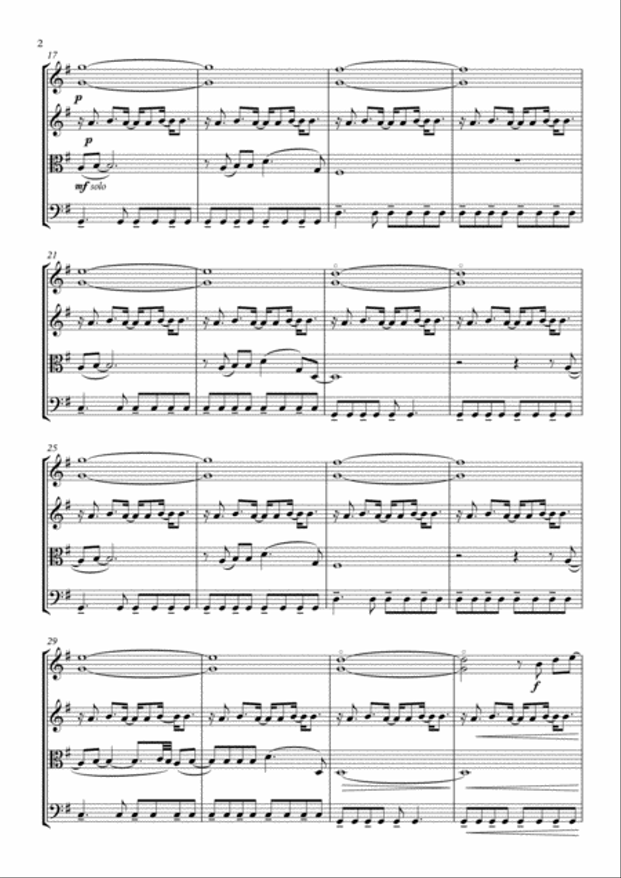 Lovers In Japan Lovers In Japan String Quartet scores gallery preview page 2