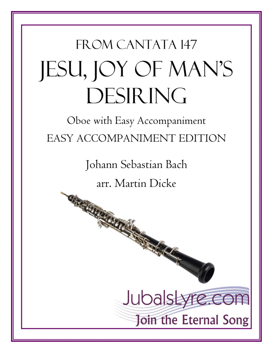 Jesu, Joy of Man’s Desiring (Oboe with Easy Accompaniment) Oboe Solo scores gallery preview page 1