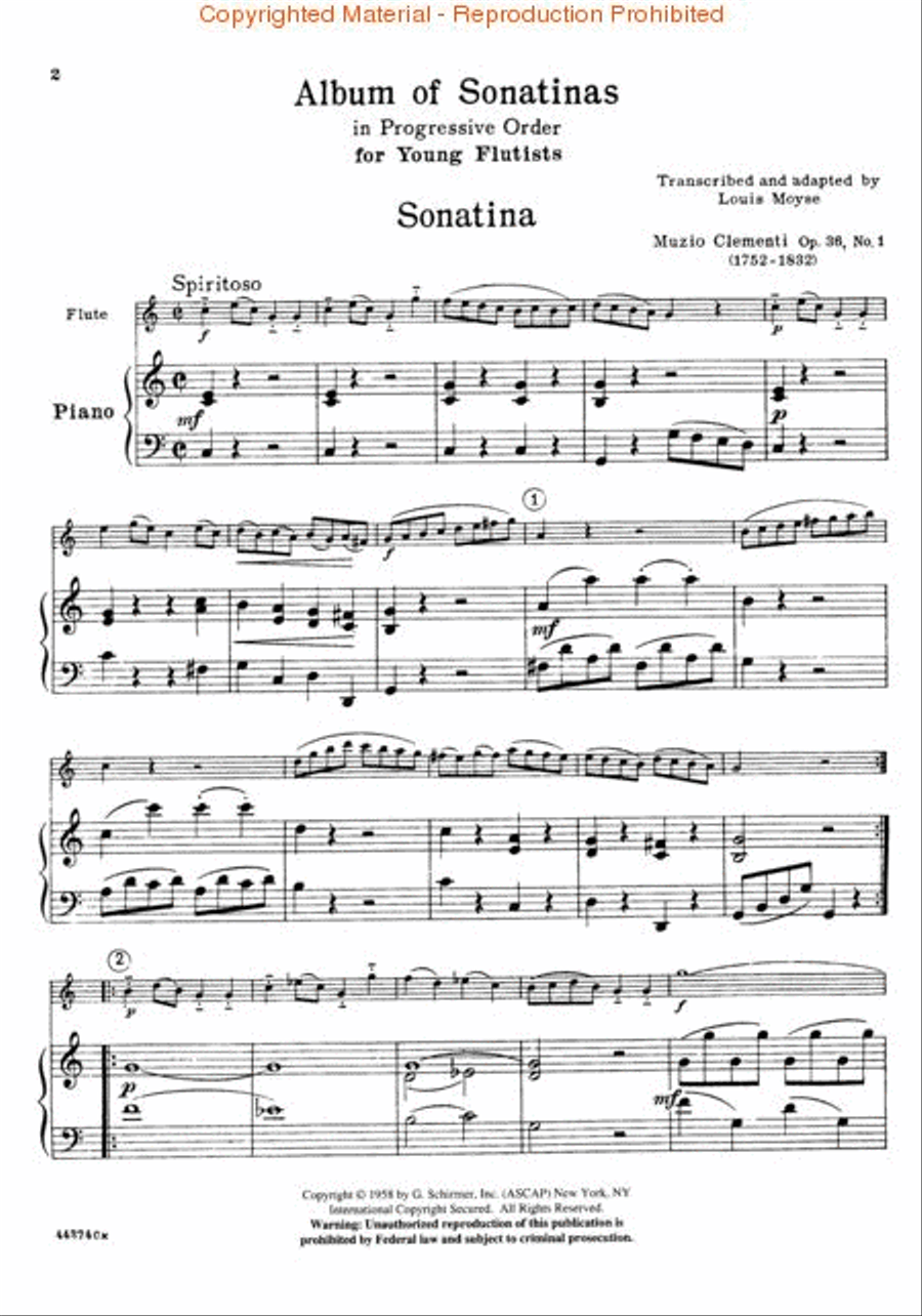 Album of Sonatinas for Young Flutists Flute Solo scores gallery preview page 2