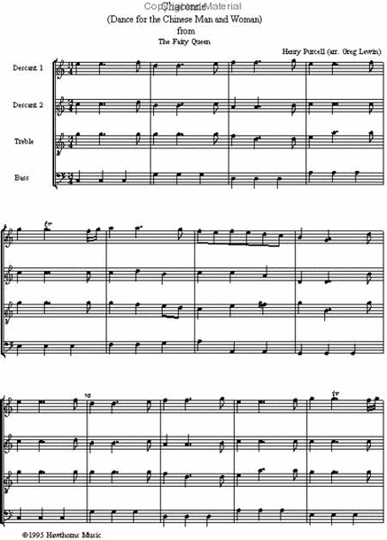 Chaconne (from The Fairy Queen) - Score and parts image number null