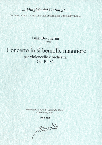 Concerto in si bem. maggiore GerB 482 by Luigi Boccherini Orchestra - Sheet Music