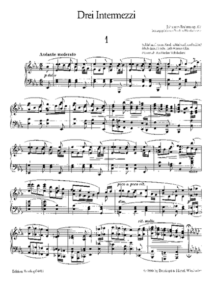 3 Intermezzi Op. 117