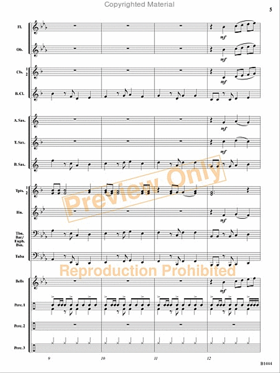 Tango Bells Concert Band scores gallery preview page 17
