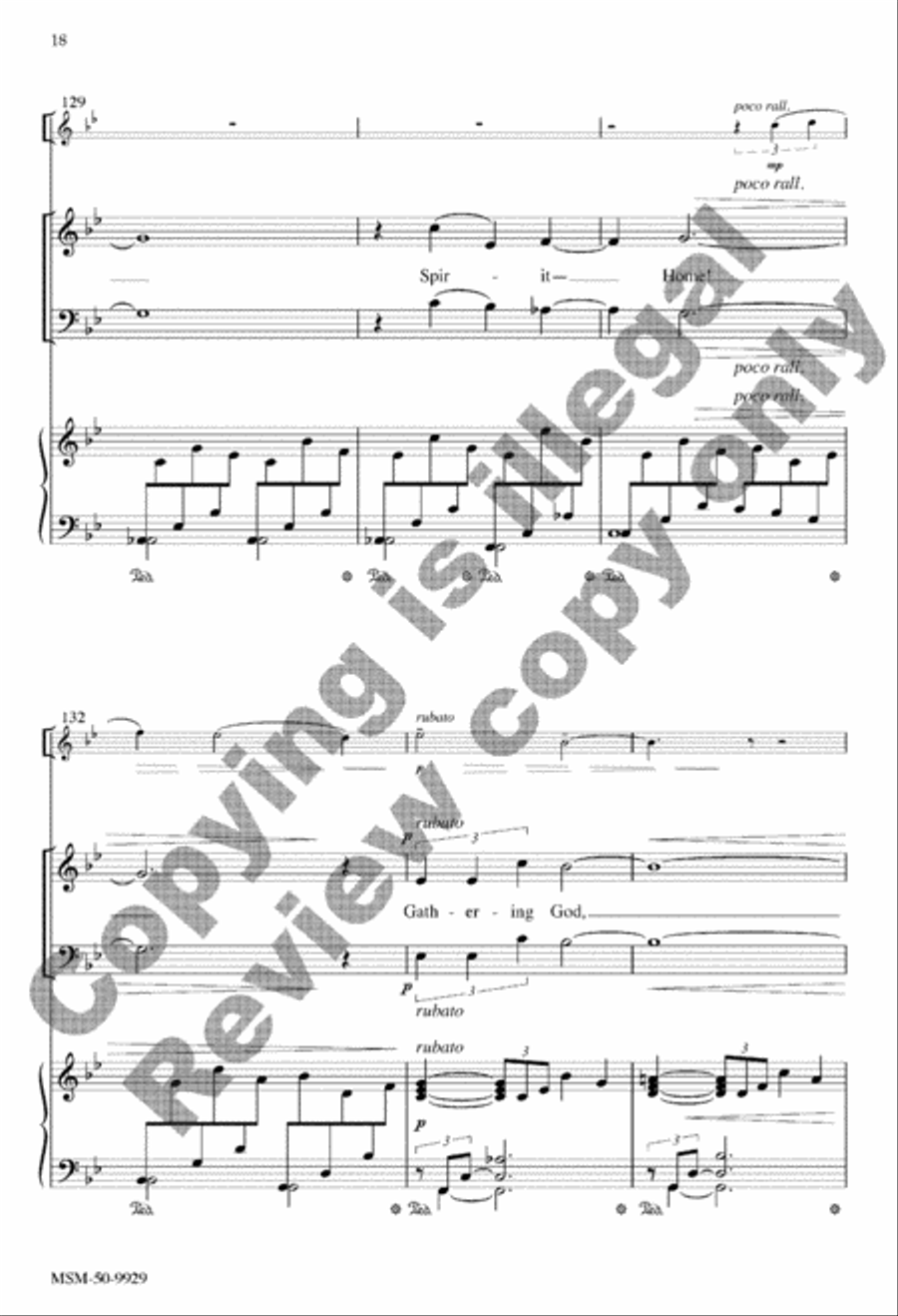 Ancient Waters Warmed with Life 4-Part scores gallery preview page 37