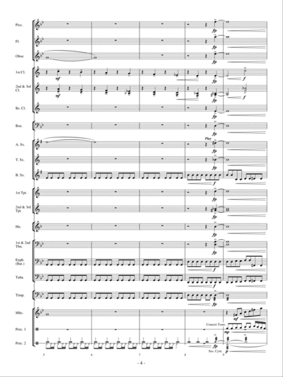 Amid the Great Displace Concert Band scores gallery preview page 3