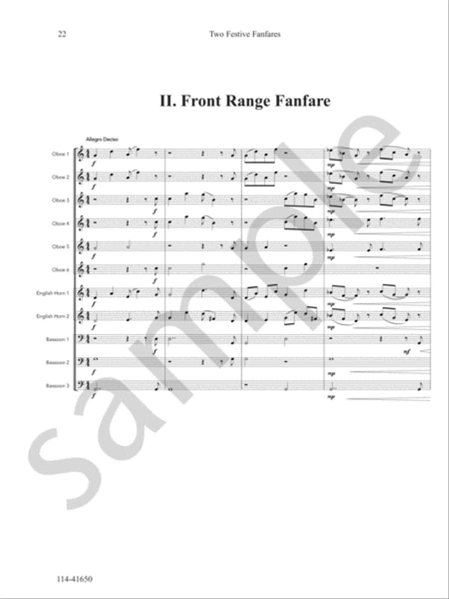 Two Festive Fanfares Chamber Music scores gallery preview page 11