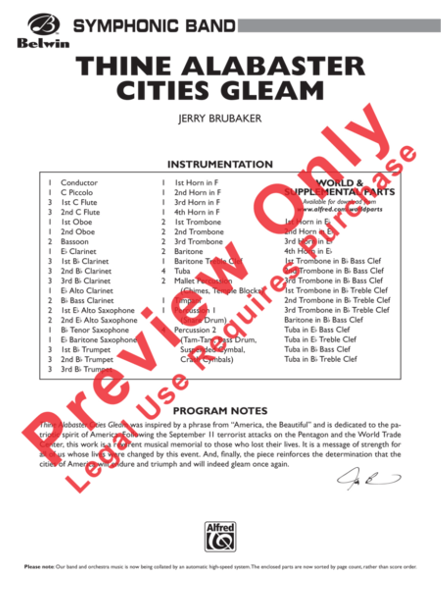 Thine Alabaster Cities Gleam (A Message of Hope for America) Concert Band scores gallery preview page 2