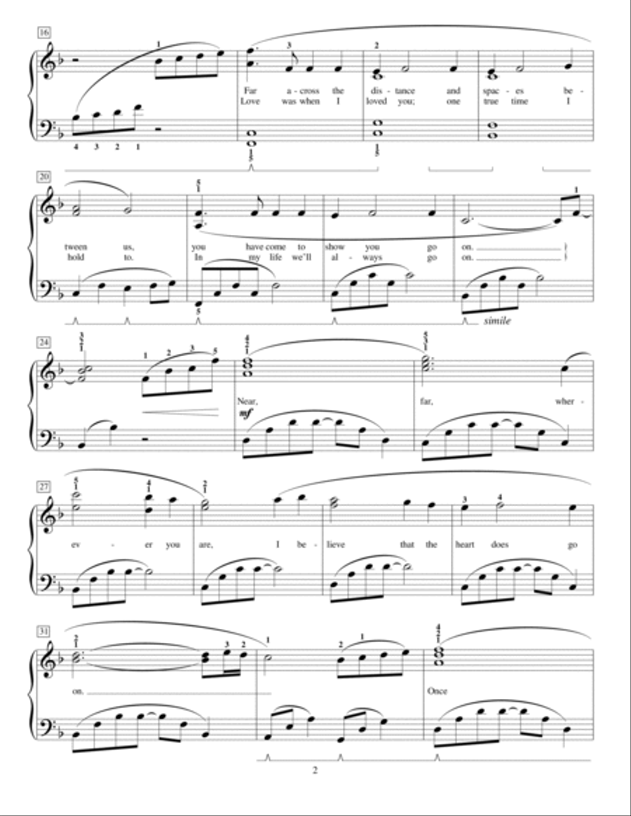 My Heart Will Go On (Love Theme from Titanic) Piano Method scores gallery preview page 2