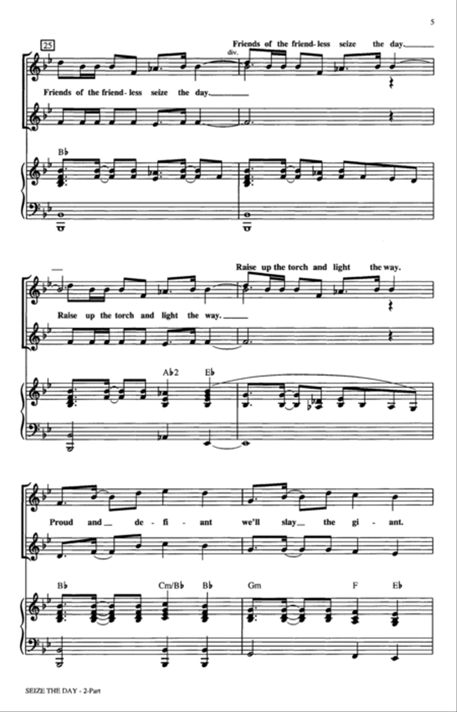 Seize The Day (from Newsies) (arr. Roger Emerson) 2-Part scores gallery preview page 4