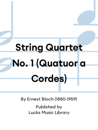 Book cover for String Quartet No. 1 (Quatuor a Cordes)