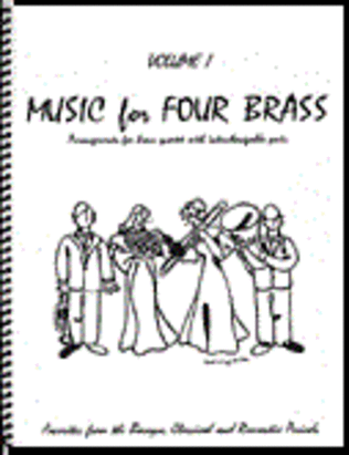 Music for Four Brass, Volume 1 - Set of 5 Parts for Brass Quartet (2 Trumpets, Trombone, Bass Trombone or Tuba) plus Keyboard