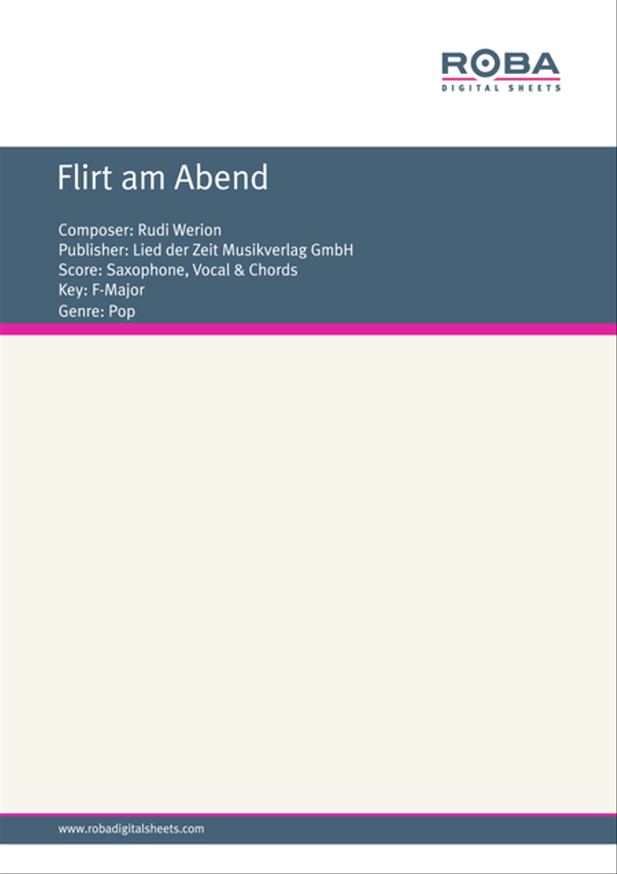 Flirt am Abend Flirt am Abend Saxophone scores gallery preview page 1