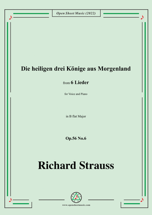 Richard Strauss-Die heiligen drei Könige aus Morgenland,in B flat Major