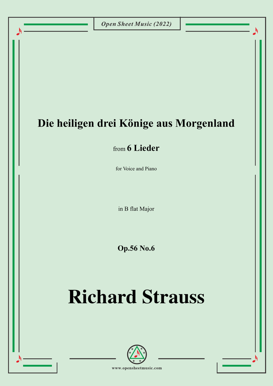 Richard Strauss-Die heiligen drei Könige aus Morgenland,in B flat Major