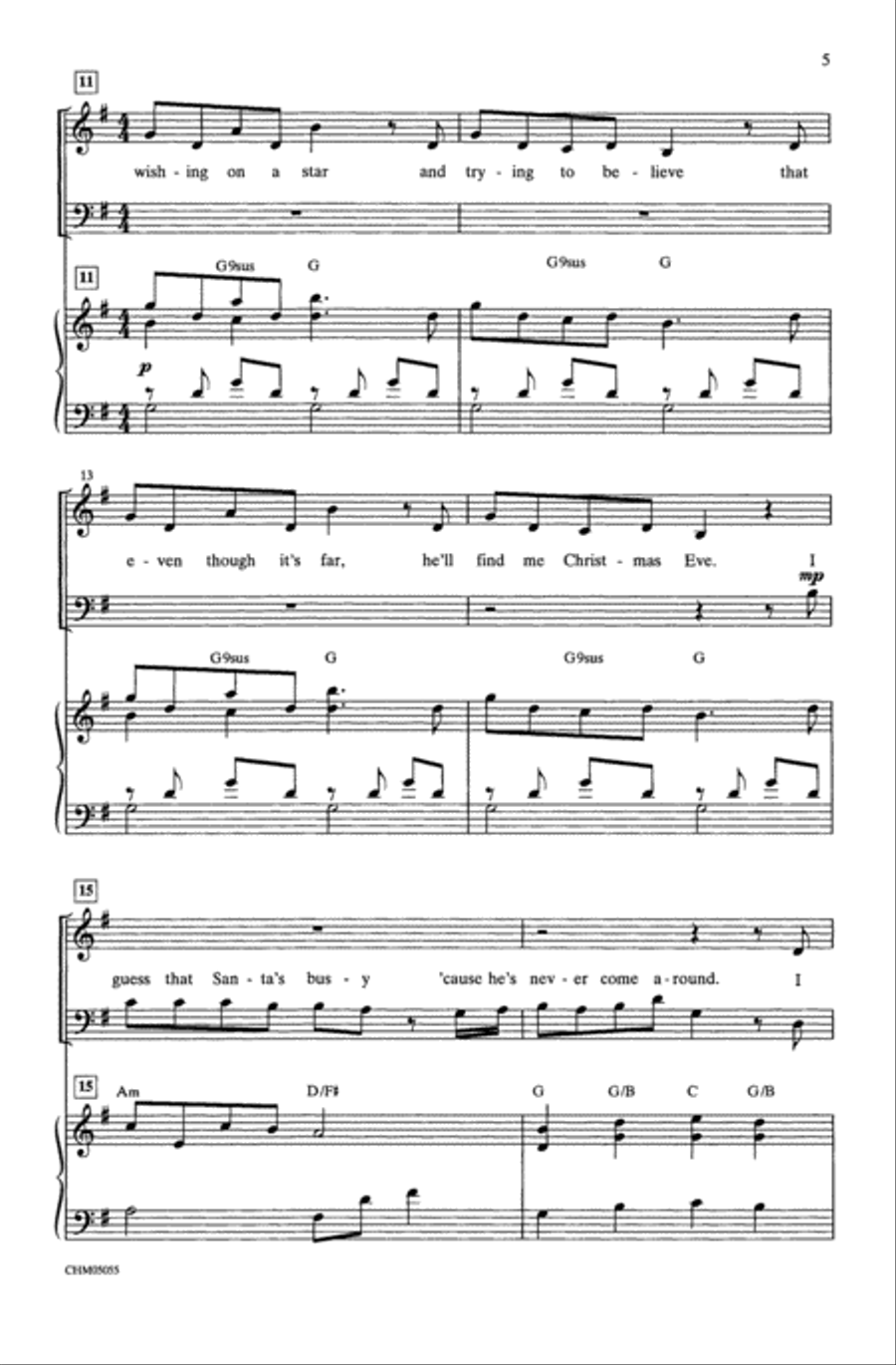 When Christmas Comes to Town 4-Part scores gallery preview page 4