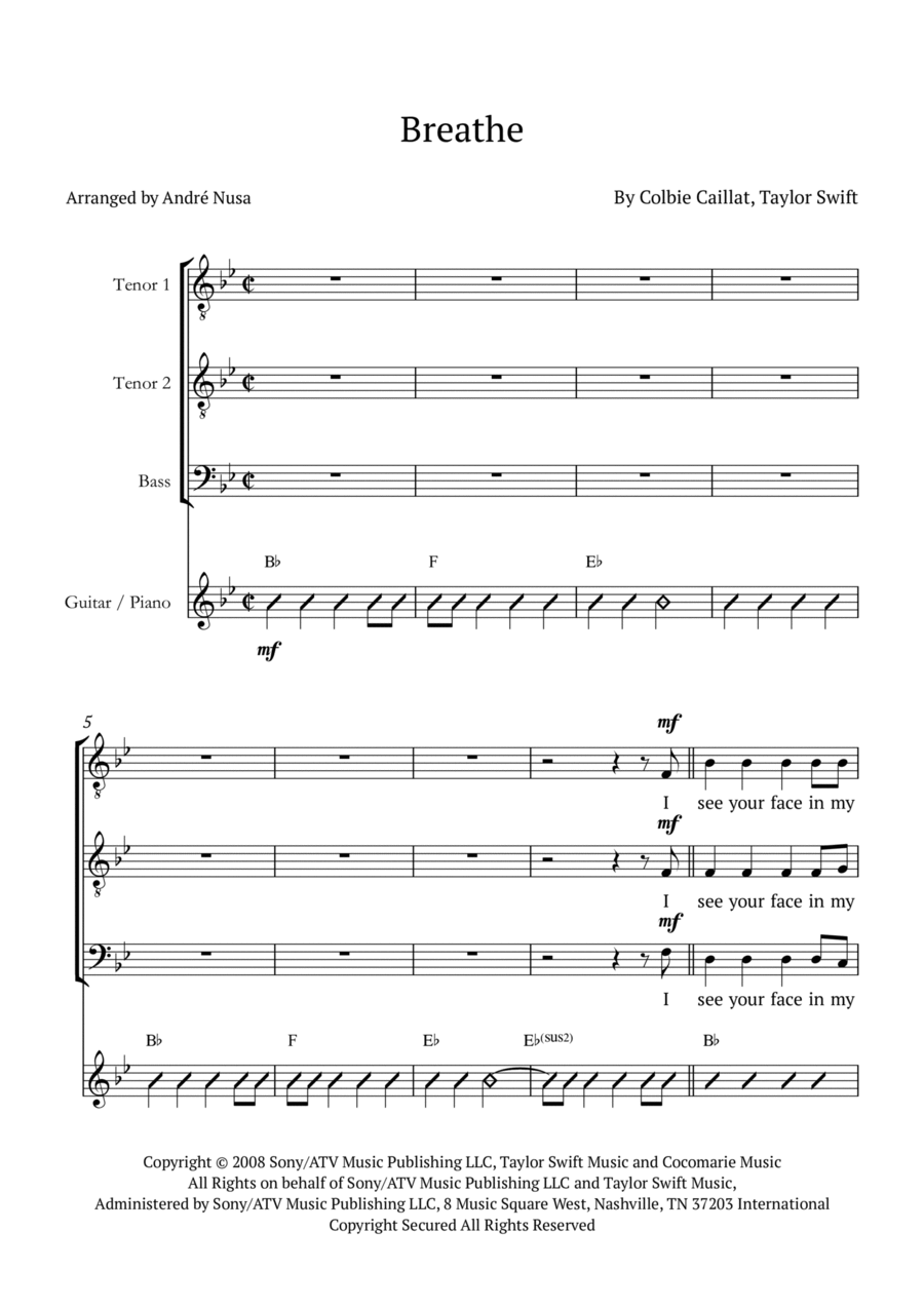 Breathe TTB scores gallery preview page 1