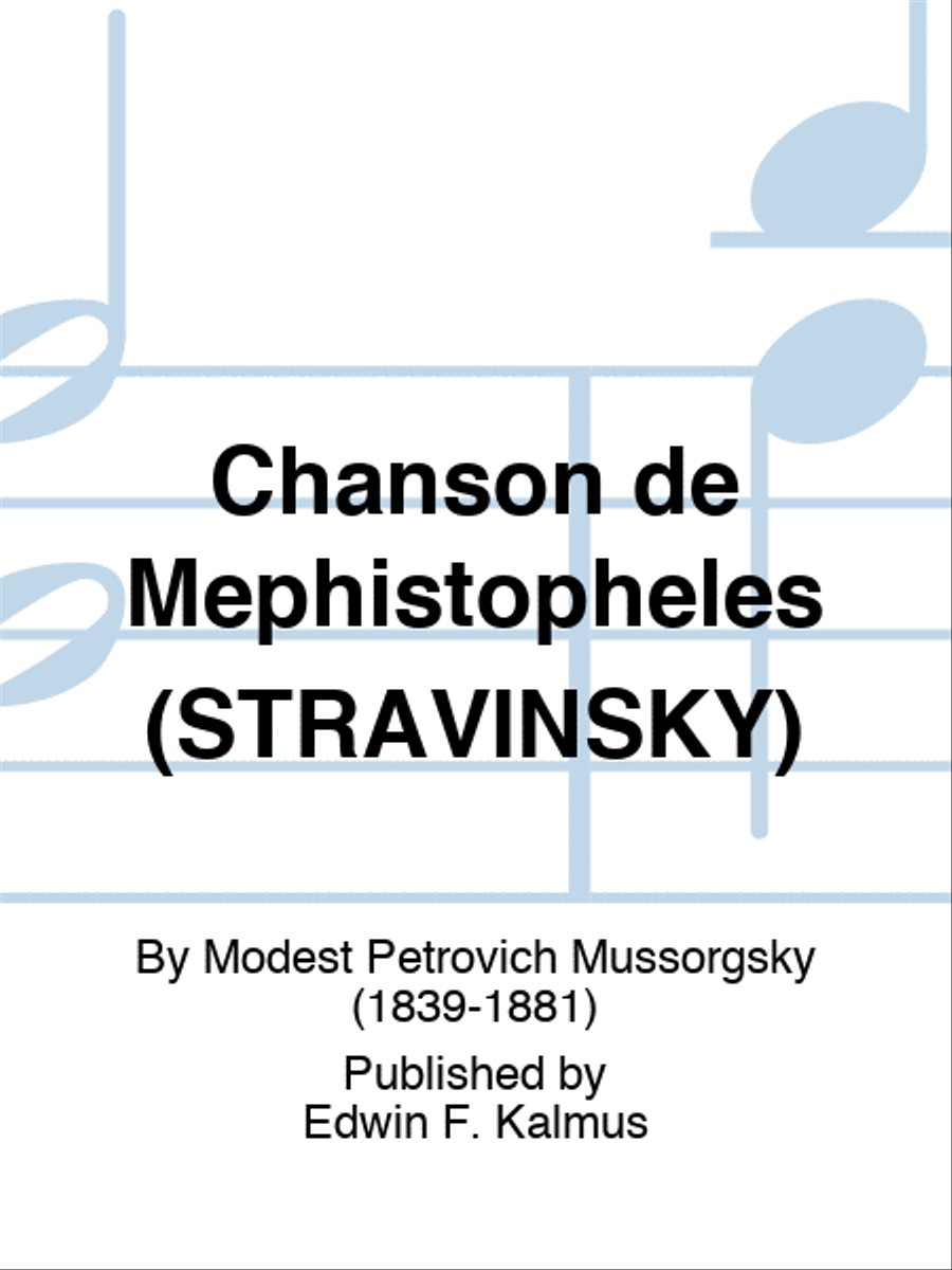 Chanson de Mephistopheles (STRAVINSKY) Voice scores gallery preview page 1